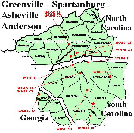 Greenville, SC/Spartanburg, SC/Asheville, NC/Anderson, SC
